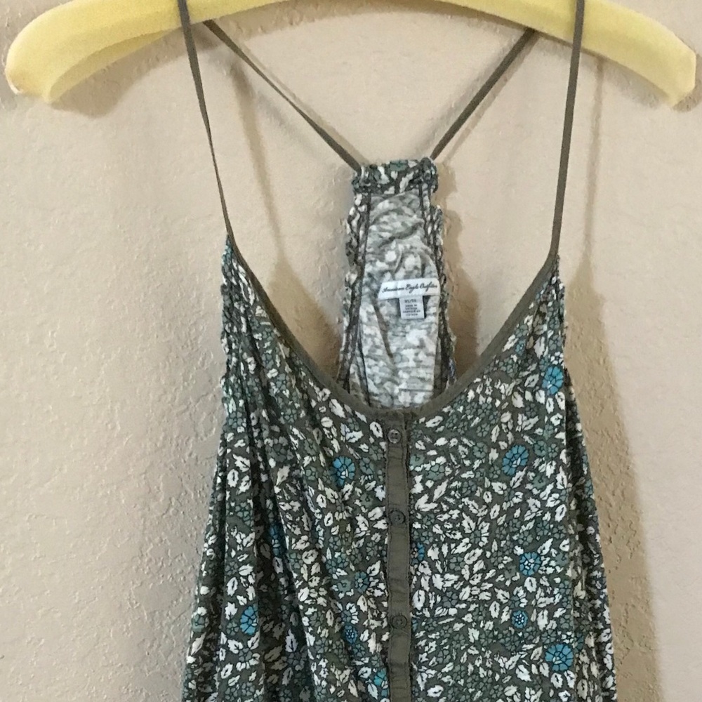 AEO  Flouncy Floral Summer Blouse
